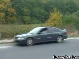 Granny fancy woman is picked up and fucked