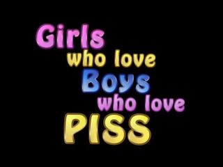 Girls who love adolescents who love piss 1